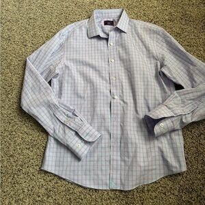 UnTuckit Arrigoni Wrinkle Free Long Sleeve Button Down Shirt Checked